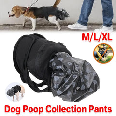Dog Pet Portable Poop Collection Pants Outing Physiological Pants with Poop Bag - L