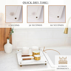 Diatom Mud Water Draining Pad Kitchen Faucet Washbasin Water Absorbing Mat