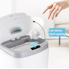 Sensor Trash Bin Touchless 16L White Automatic Motion Kitchen Rubbish Can