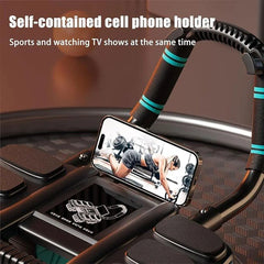 Four Wheel Abdominal Exercise Roller Elbow Support for Core Strength Training - Black