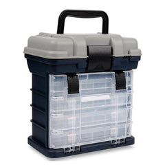 Removable 4 Tray Heavy Duty Fishing Tackle Box Storage Organizer for Tackle
