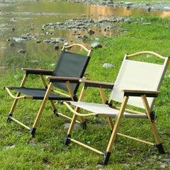 Outdoor Folding Chair Portable Camping Seat Compact Foldable Chair for Picnic - Black