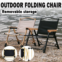 Outdoor Folding Chair Portable Camping Seat Compact Foldable Chair for Picnic - Black