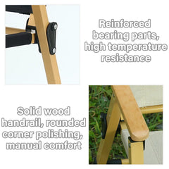 Outdoor Folding Chair Portable Camping Seat Compact Foldable Chair for Picnic - Khaki