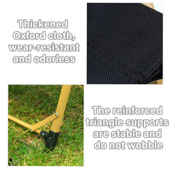 Outdoor Folding Chair Portable Camping Seat Compact Foldable Chair for Picnic - Khaki