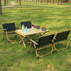 Outdoor Folding Chair Portable Camping Seat Compact Foldable Chair for Picnic - Khaki