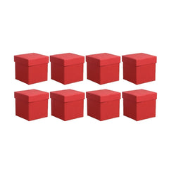 Square Gift Boxes 8pcs Empty Packaging Boxes for Favour Party Wedding Storage - Black-12x12cm