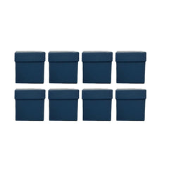 Square Gift Boxes 8pcs Empty Packaging Boxes for Favour Party Wedding Storage - Black-20x16.5cm