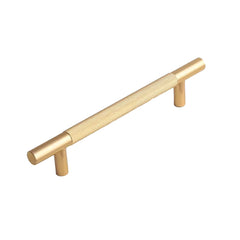 Light Luxury Cabinet Handle Full Copper Gold Straight Knurled Drawer Door Pull - 320mm