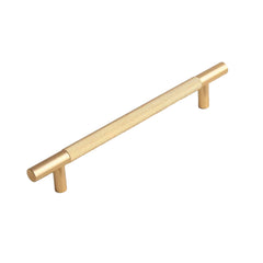 Light Luxury Cabinet Handle Full Copper Gold Straight Knurled Drawer Door Pull - 320mm