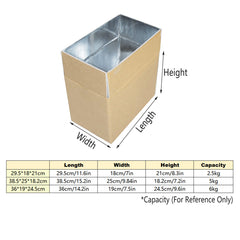 10pcs Insulated Carton Cold Chain Packaging Box Seafood Fresh Fruits Storage - 38.5x25x18.2cm