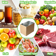 10pcs Insulated Carton Cold Chain Packaging Box Seafood Fresh Fruits Storage - 38.5x25x18.2cm