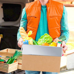 10pcs Insulated Carton Cold Chain Packaging Box Seafood Fresh Fruits Storage - 38.5x25x18.2cm