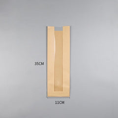 200PCS Transparent Food Greaseproof Bags French Bread Baguette Packaging Pouc - 35X11CM