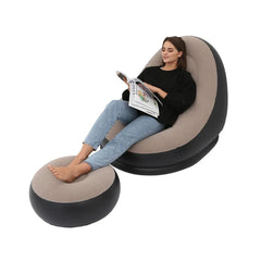 3pcs Inflatable Air Chair Seat Lazy Sofa Lounge Blow Up Ottoman Outdoor Couch