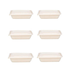 50pcs Eco Friendly Corn Starch Lunch Box Degradable Takeout Bento Container - 750ml