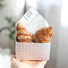 250PCS Sandwich Packaging Box Breakfast Hamburger Wrapping Box L Size - Kraft