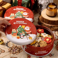 10PCS Cookie Tin Box Metal Biscuit Gift Box Candy Packaging Dragon Year Baking - Bread Bear (bump)