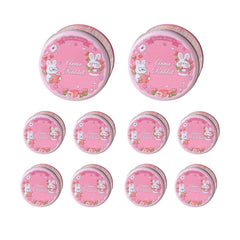 10PCS Cookie Tin Box Metal Biscuit Gift Box Candy Packaging Dragon Year Baking - Bread Bear (bump)