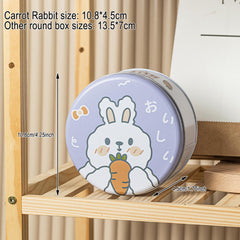 10PCS Cookie Tin Box Metal Biscuit Gift Box Candy Packaging Dragon Year Baking - Carrot Rabbit