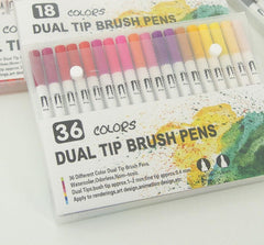 12-120 Watercolor Brush Pen Set Artist Sketch Marker - White-120 Colours