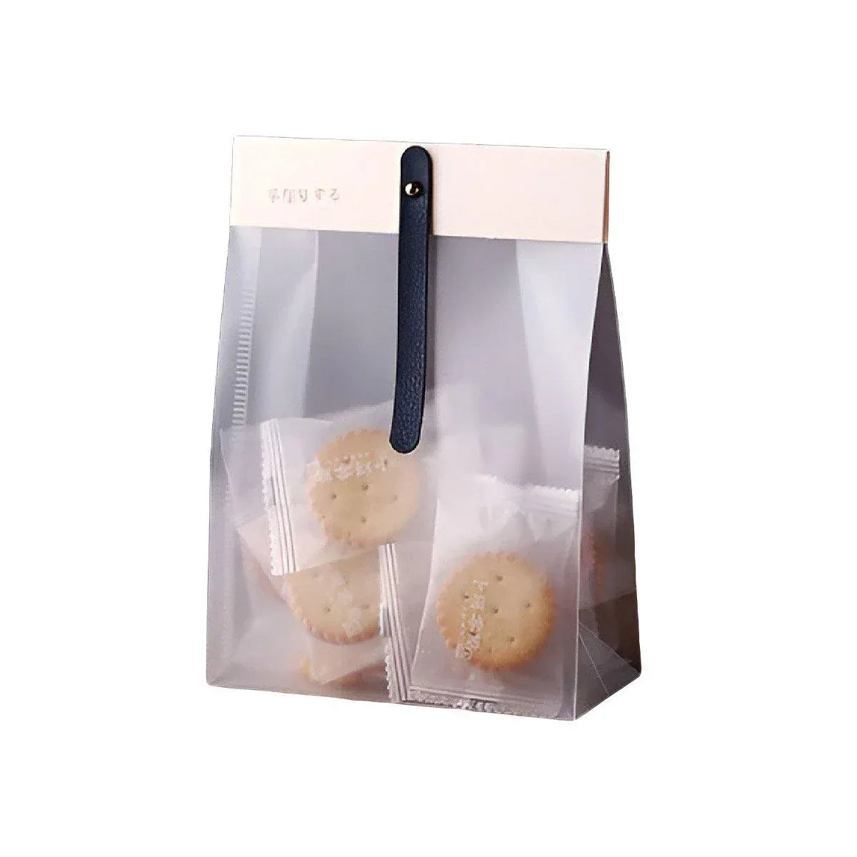 50pcs Transparent Snack Bags Biscuit Candy Bags Resealable Food Packaging - Blue