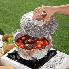 10PCS Duty Aluminum Foil Pots for Hotpot Camping Picnic Tinfoil field cutlery - 4000ml