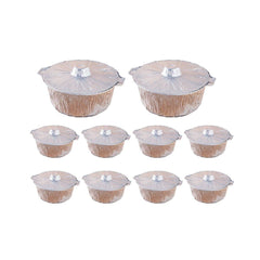 10PCS Duty Aluminum Foil Pots for Hotpot Camping Picnic Tinfoil field cutlery - 4000ml