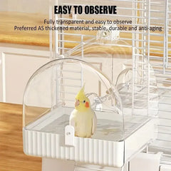3in1 Parrot Bath Basin Bird Bathtub Cage or Accessory Pet Bird Feeder Water Bowl - Bathroom