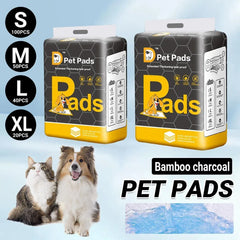 Bamboo Charcoal Deodorant Pet Pads Wholesale for Dogs Cats Fragrant - M-50PCS 45*60cm