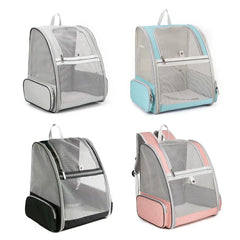 Large Foldable Breathable Portable Cat Dog Bag Outdoor Shoulder Pet Backpack - Pink