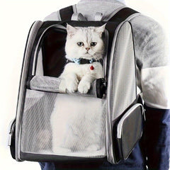 Large Foldable Breathable Portable Cat Dog Bag Outdoor Shoulder Pet Backpack - Pink