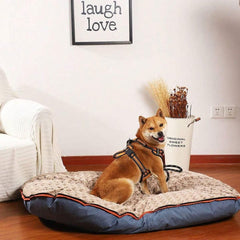 Portable Folding Pet Kennel Zippered Outdoor Dog Bed Travel Mat Waterproof - Blue