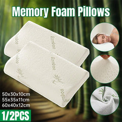 1/2PCS Memory Foam Neck Pillow Wavy Contour Slow Rebound Pillow - 60x40x12cm-2pcs