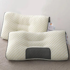 Ergonomic Contour Pillow Knitted Cotton Filling Neck Support for All Sleepers - 1PC
