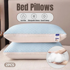 2pcs Breathable Pillow Set for Summer Comfort Soft for Home Use Sleeping Support