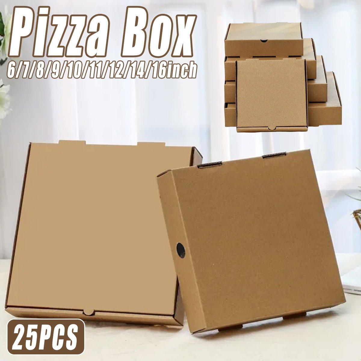 25pcs Break Resistant Pizza Boxes for Cooking Takeout and Food Delivery Needs - 16inch
