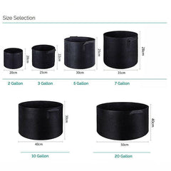 10 Pack Breathable Fabric Plant Grow Pots 2 to 20 Gallon Sizes - 20 Gallon-10PCS