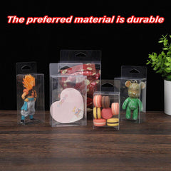 50pcs Transparent Gift Boxes with Hooks Clear Packaging Storage Containers - 10x3.2x17.5cm