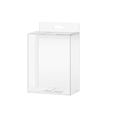 50pcs Transparent Gift Boxes with Hooks Clear Packaging Storage Containers - 10x3.2x17.5cm
