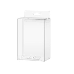 50pcs Transparent Gift Boxes with Hooks Clear Packaging Storage Containers - 10x3.2x17.5cm