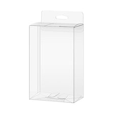 50pcs Transparent Gift Boxes with Hooks Clear Packaging Storage Containers - 10x3.2x17.5cm