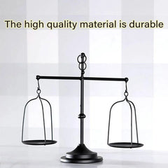 Black iron balance Scale candlestick decorative candle wedding Home Decor Gifts