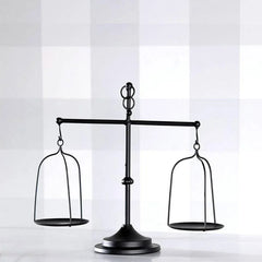Black iron balance Scale candlestick decorative candle wedding Home Decor Gifts