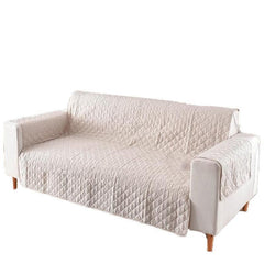130X195cm Seater Pet Sofa Protector Cover Quilted Couch Covers Lounge Slipcover - Beige