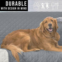 130X195cm Seater Pet Sofa Protector Cover Quilted Couch Covers Lounge Slipcover - Blue