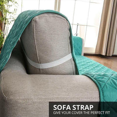 130X195cm Seater Pet Sofa Protector Cover Quilted Couch Covers Lounge Slipcover - Blue