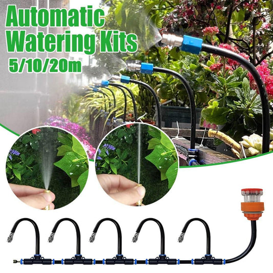 5M 10M 20M Garden Watering System Adjustable Spray Irrigation Hose Sprinkler - 20m