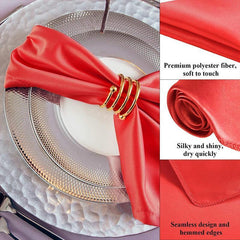 50PCS Polyester Plain Fabric Cotton Napkins For Wedding Cloth pc Table Dinner - Black