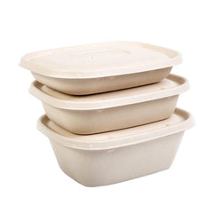 100X Food Preparation Burger Storages Cake Packaging Box Lunch Boxes - 1300ml-Primary